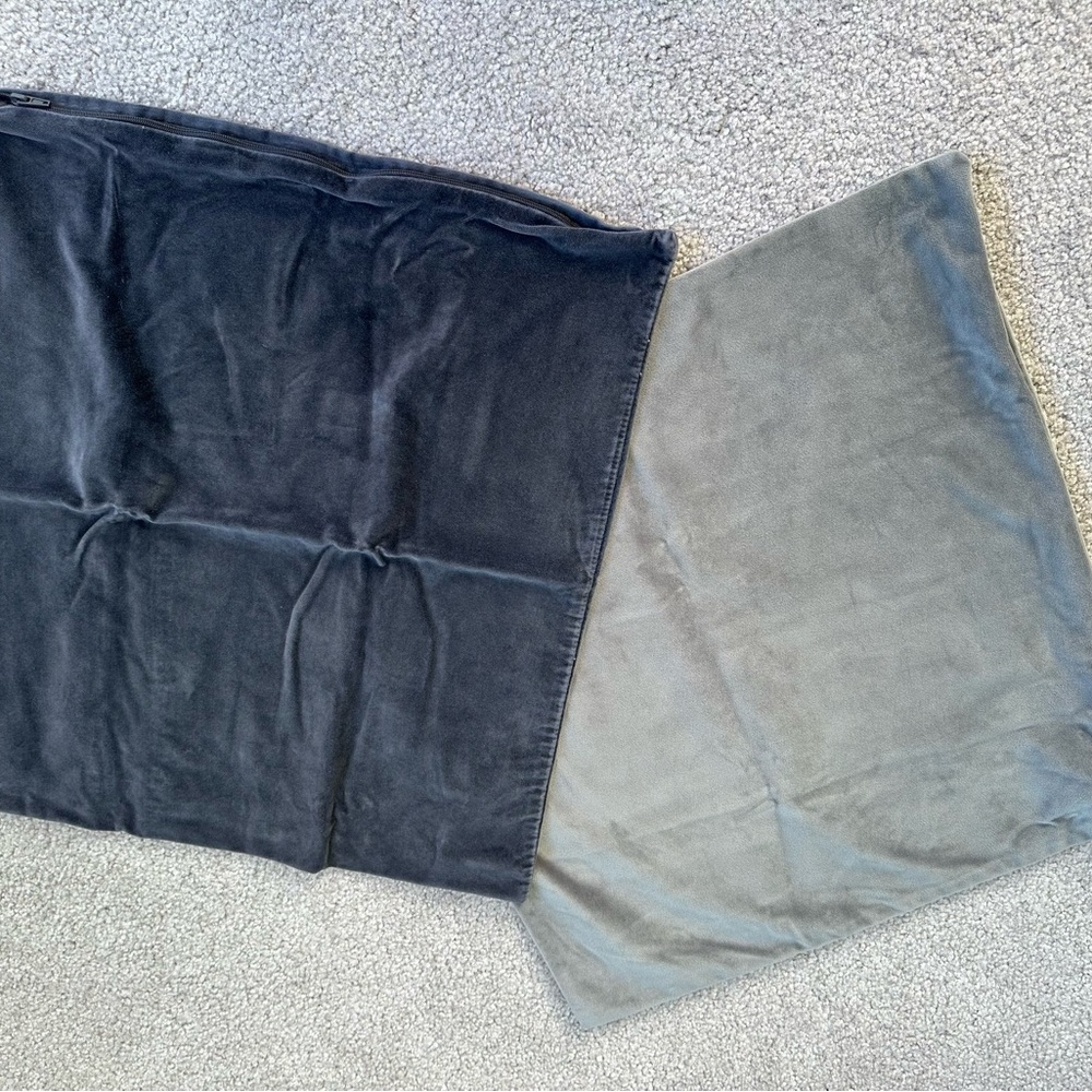 Grey Velvet Cushion Covers